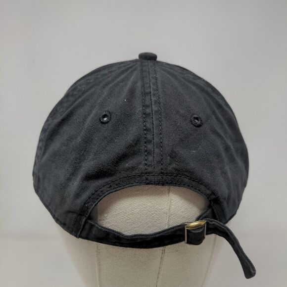 Unbranded Slideback Hat Black OSFM Adjustable 6 Panel Vent Holes Blank - Picture 5 of 7